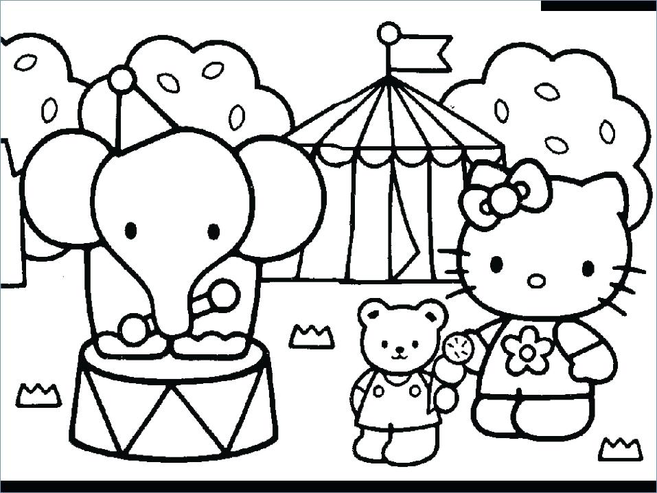 957x718 Circus Coloring Pages Circus Baby Coloring Page By Circus Tent