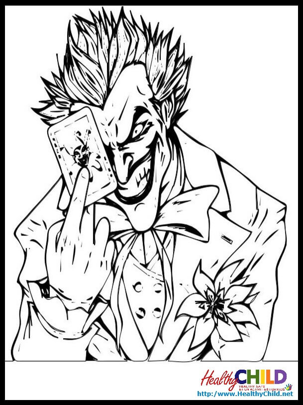 Joker Coloring Pages 609x813 Joker Coloring Pages