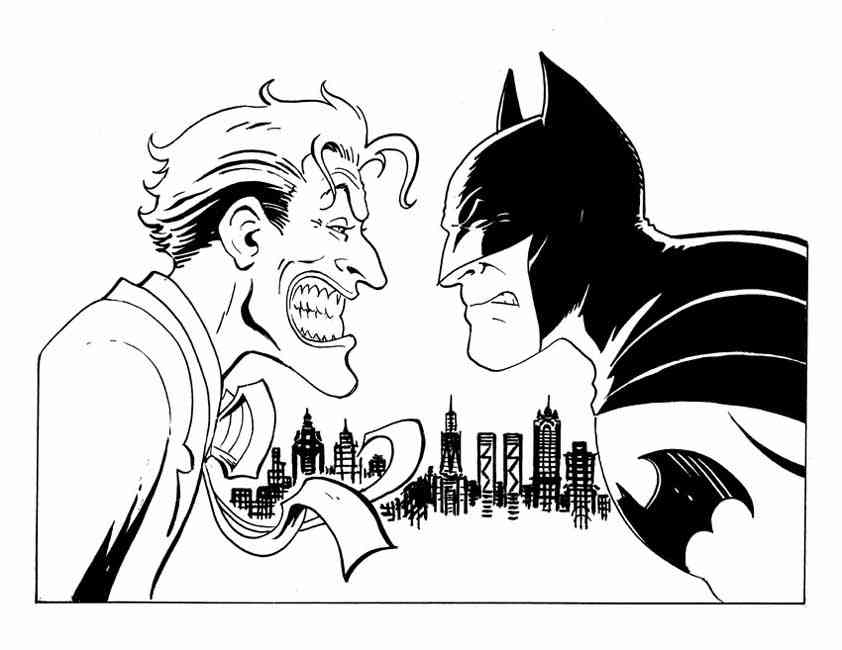 Joker Coloring Pages 842x650 Joker Coloring Pages