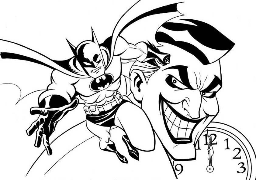 Batman And Joker (Coloring Pages) Joker Joker 842x595 Batman And Joker (Coloring Pages) Joker Joker