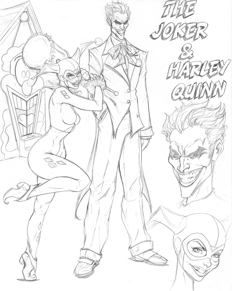 Joker And Harley Quinn Cd Sk001 By Nathanscomicart 799x1000 Joker And Harley Quinn Cd Sk001 By Nathanscomicart