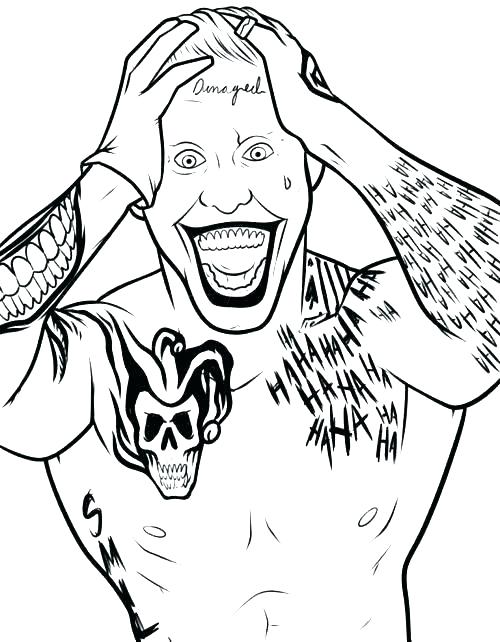 500x642 Joker Coloring Pages The Joker Coloring Pages And Joker Coloring
