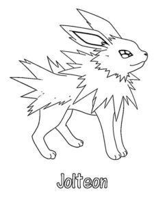 228x300 Pokemon Coloring Pages Jolteon Bryson's Birthday Ideas