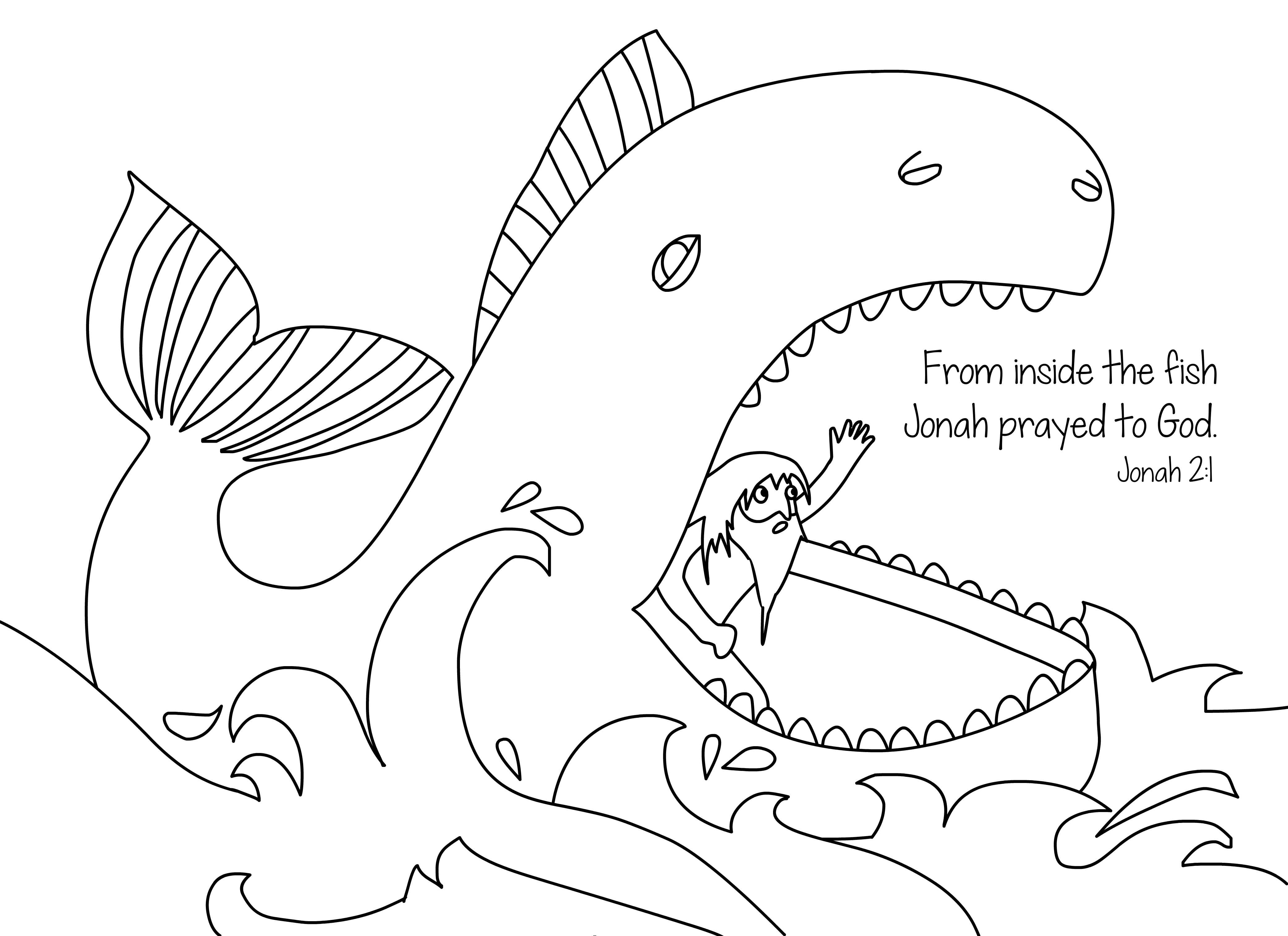 4167x3028 Jonah And The Whale Coloring Page Sheets 996 Ribsvigyapan Jonah