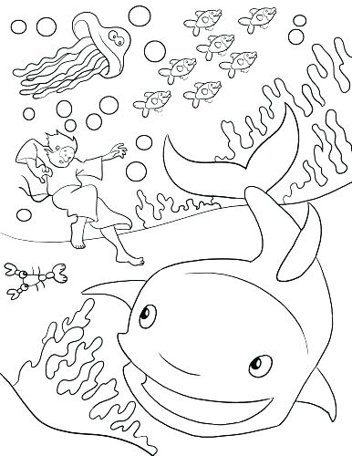 386x500 Jonah Coloring Sheet And The Whale Coloring Pages Printable Jonah