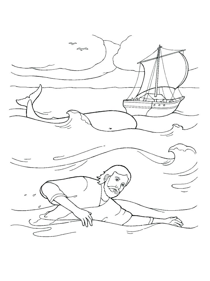 728x971 Jonah And The Whale Coloring Page As Well As And The Whale
