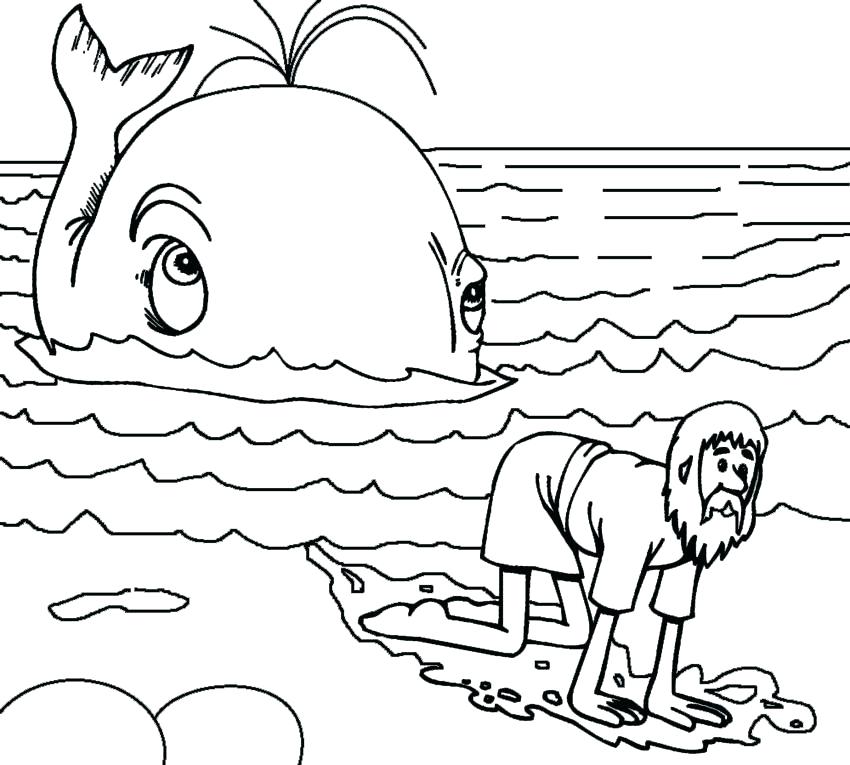 850x765 Jonah Coloring Pages And The Whale Coloring Pages Printable Jonah