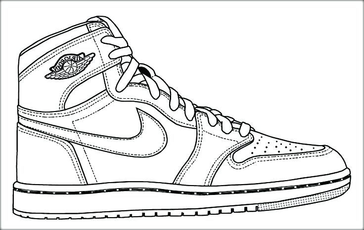 Michael Jordan Coloring Page Drawn Basketball Shoe Michael Jordan 736x466 Michael Jordan Coloring Page Drawn Basketball Shoe Michael Jordan