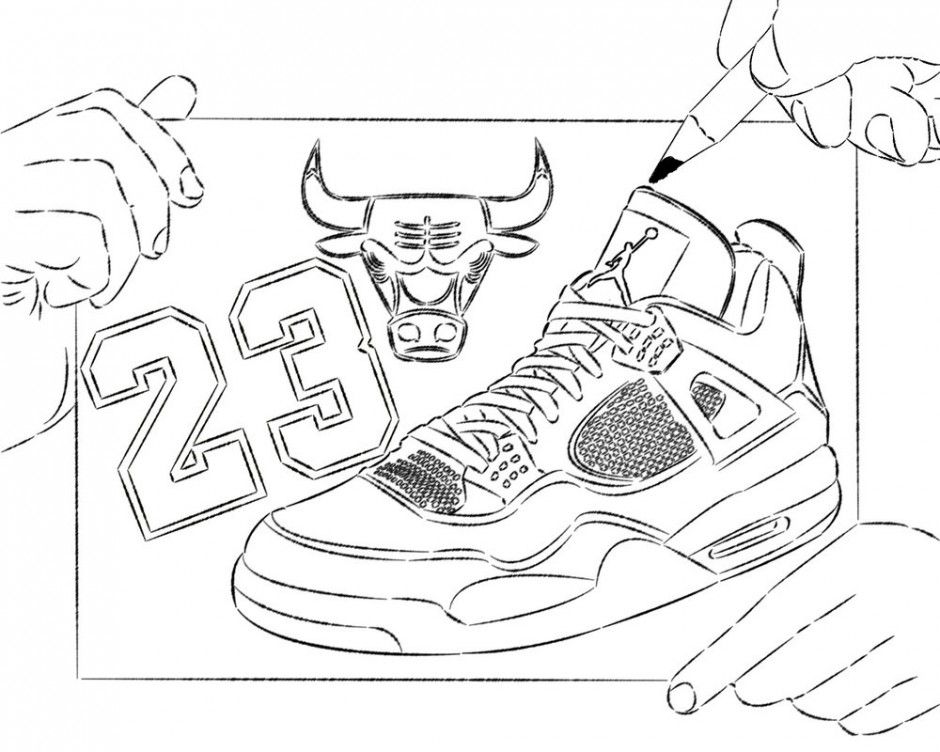 940x752 Air Jordan Shoes Coloring Pages Jordan Shoe Coloring Sheet Triston