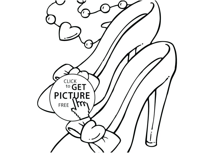 827x609 Shoes Coloring Pages