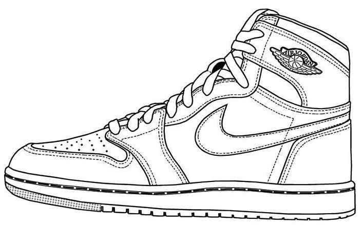 Jordan Sneakers Coloring Pages