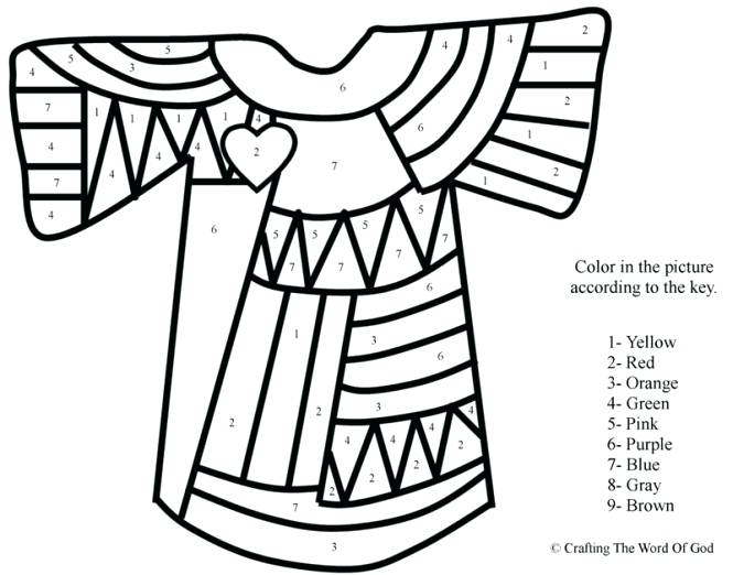 665x522 Joseph And His Coat Of Many Colors Coloring Page