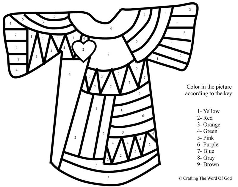 800x628 Joseph's Coat Of Many Colors (Color By Number) Coloring Pages Are