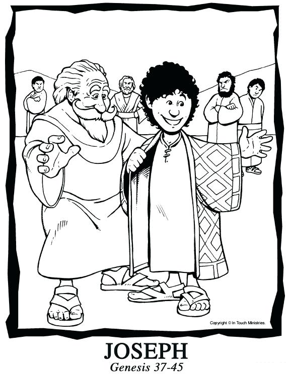 574x746 Joseph And His Coat Many Colors Coloring Page Coloring Pages
