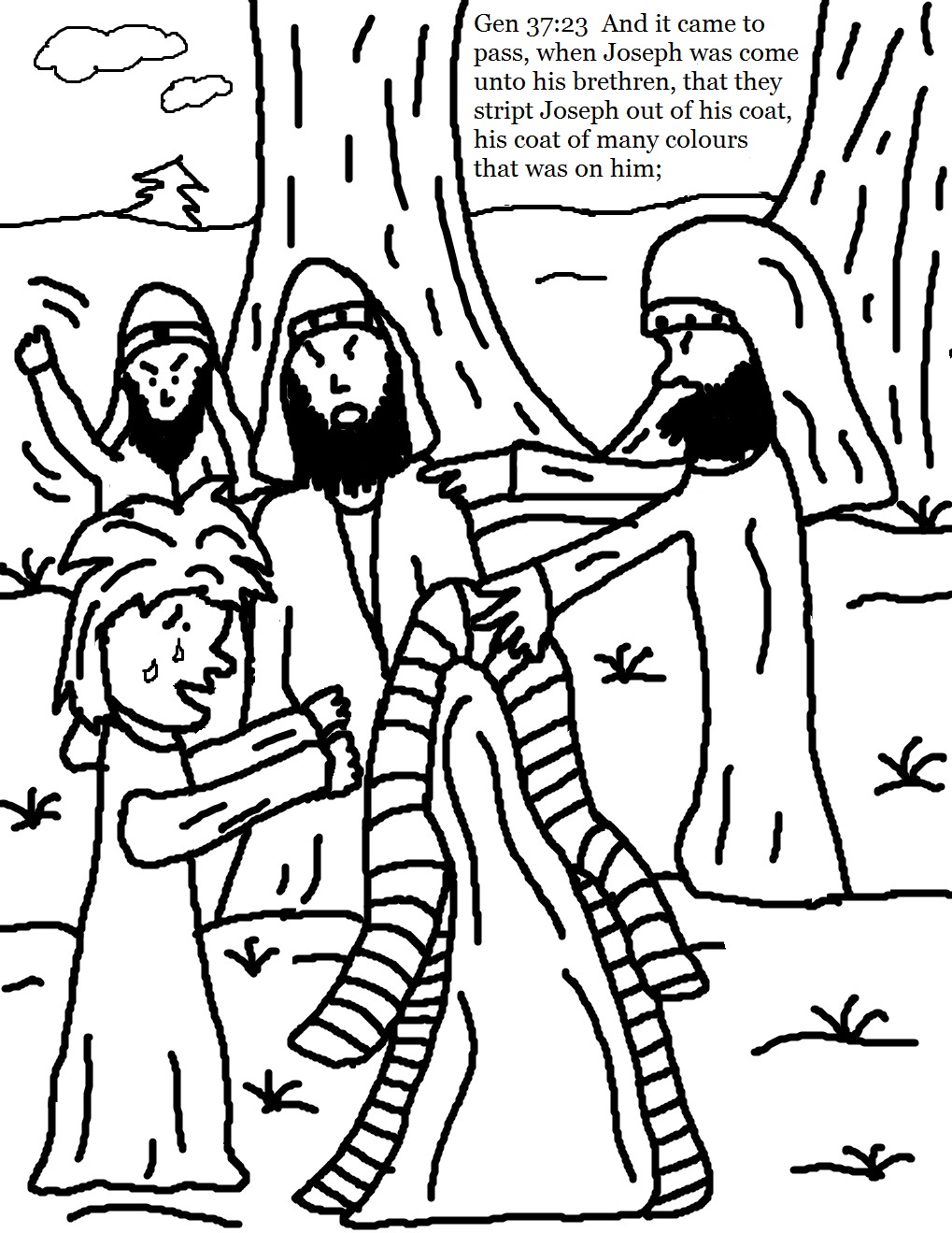 1019x1319 Amazing Joseph And His Coat Coloring Page Cfap