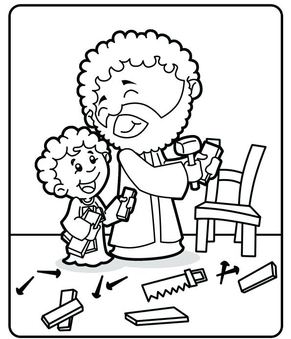 595x693 Bible Colouring Pages And Children Colouring Page Free St Joseph