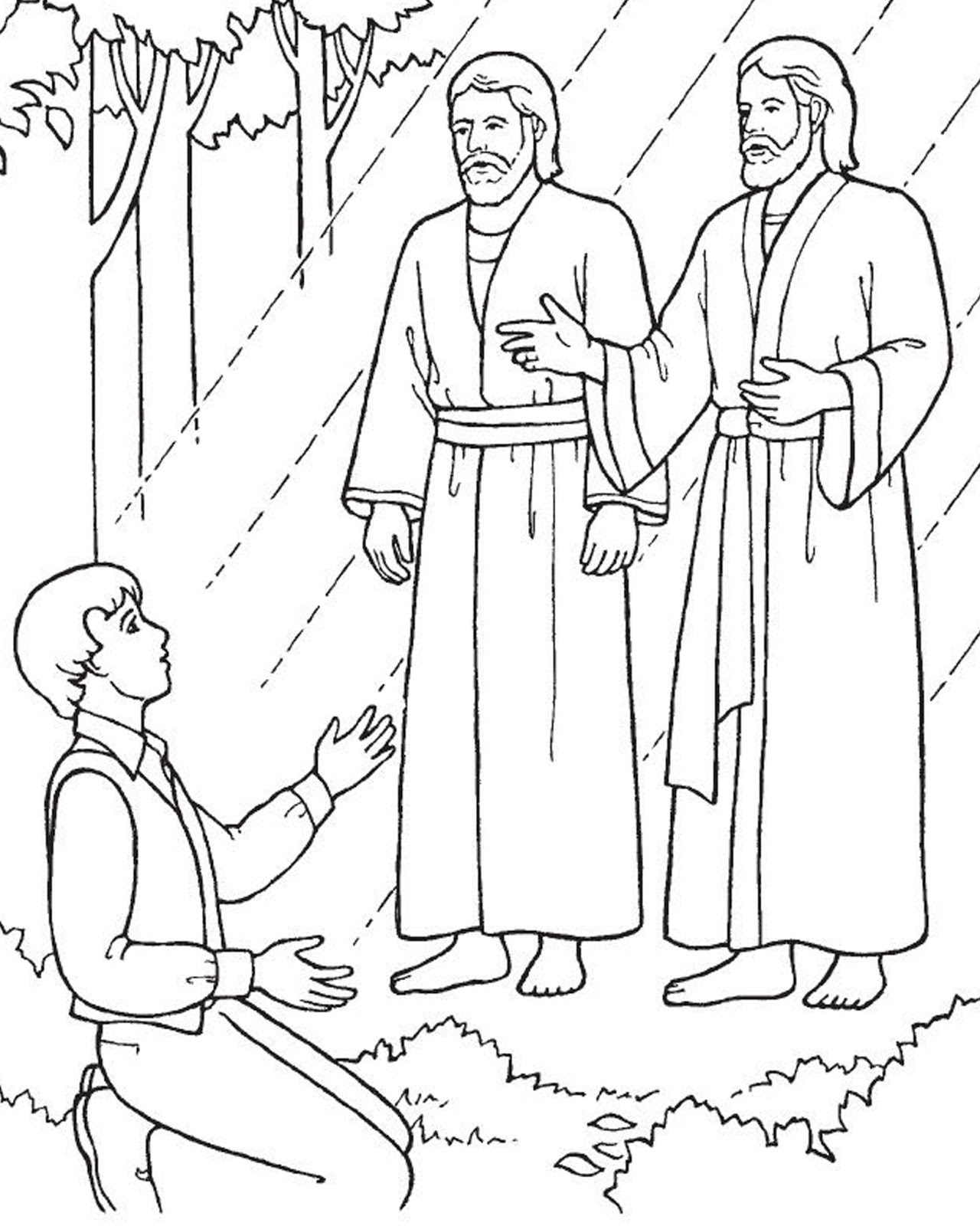 Joseph Smith First Vision Coloring Page 1280x1600 Joseph Smith First Vision Coloring Page