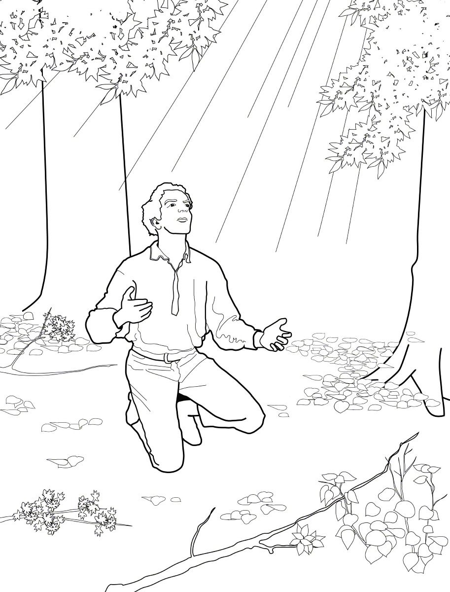 Joseph Smith And The First Vision. Primary Coloring Page 913x1200 Joseph Smith And The First Vision. Primary Coloring Page