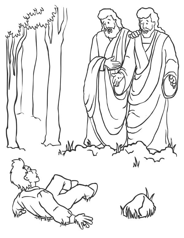 The Day Joseph Smith Met God Father And Jesus Christ Coloring Page 600x776 The Day Joseph Smith Met God Father And Jesus Christ Coloring Page