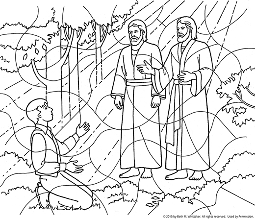 First Vision Coloring Page 520x447 First Vision Coloring Page