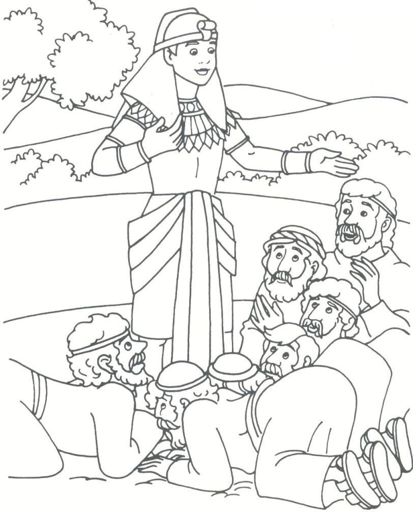 812x1017 Joseph And His Brothers Coloring Page Joseph Forgives His Brothers