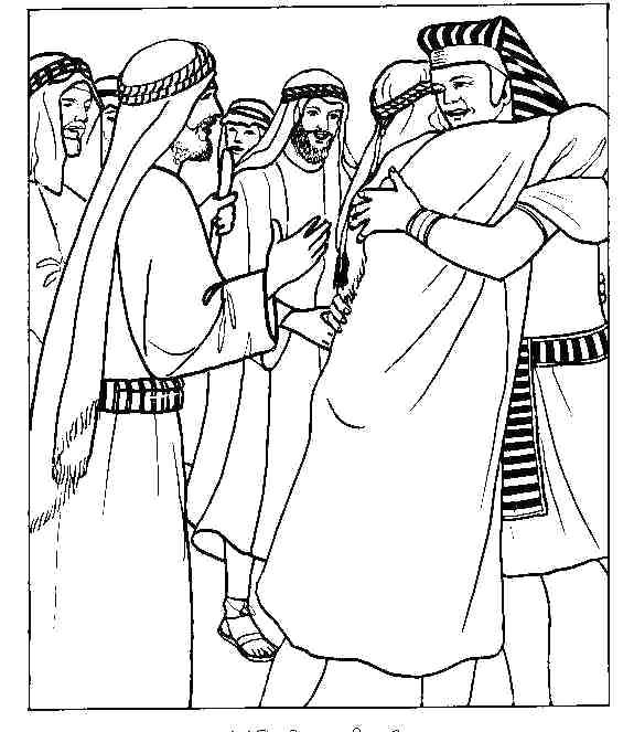575x663 Joseph Bible Coloring Pages Forgives His Brothers Coloring Page