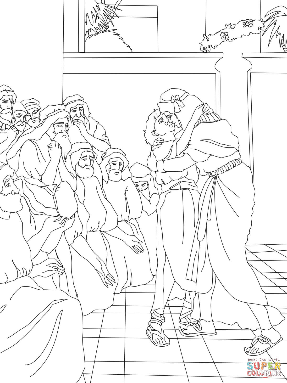 1200x1600 Joseph Forgives His Brothers Coloring Page Qlyview Com And Pages