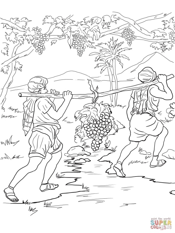 Joshua And Caleb Coloring Pages Coloring Pages Kids Collection 600x800 Joshua And Caleb Coloring Pages Coloring Pages Kids Collection