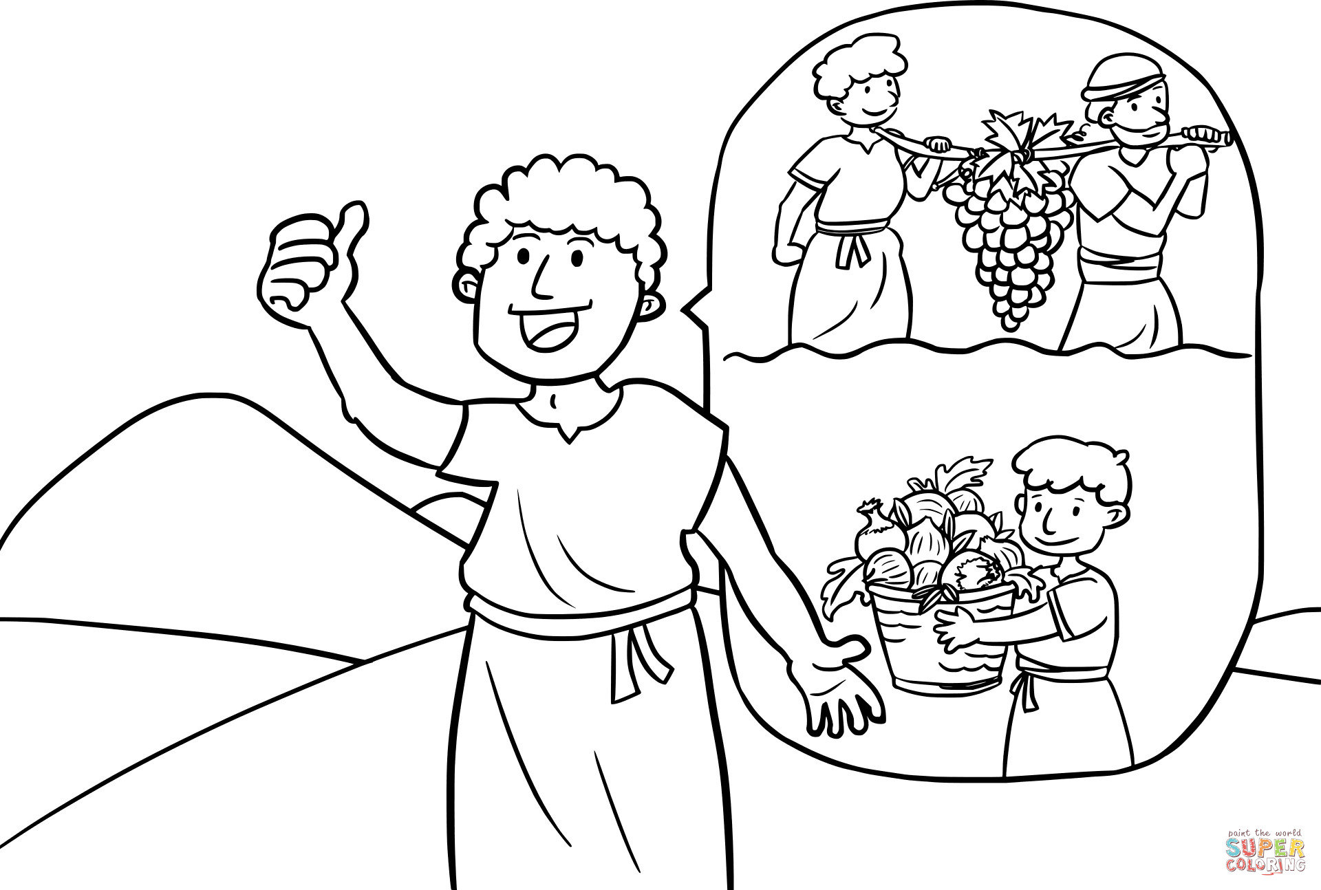 Coloring Pages For Joshua And Caleb The Grapes Of Canaan Page Free 1920x1294 Coloring Pages For Joshua And Caleb The Grapes Of Canaan Page Free