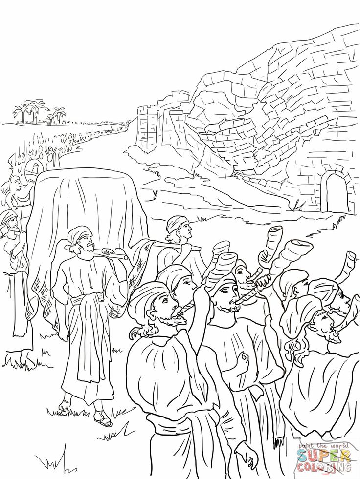 Joshua And Jericho Coloring Page