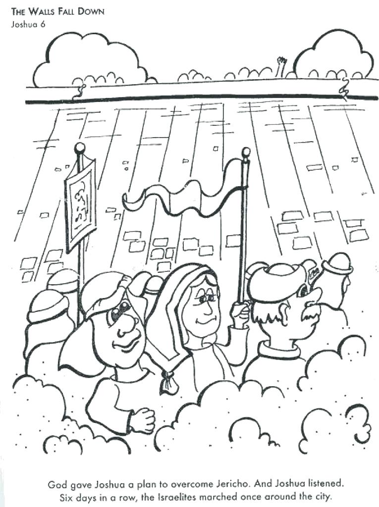 765x1024 Joshua And Jericho Coloring Pages And The Battle Of Coloring Page