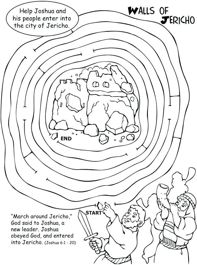 650x875 Joshua Wall Jericho Coloring Sheets Walls Of Page Craft Activity