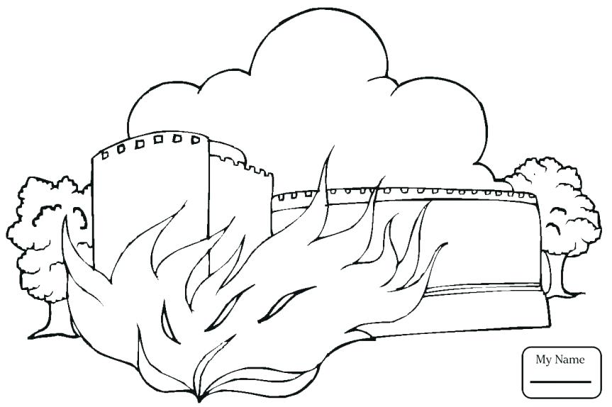 Joshua Jericho Coloring Page Coloring Pages Believer Bible Battle 863x574 Joshua Jericho Coloring Page Coloring Pages Believer Bible Battle