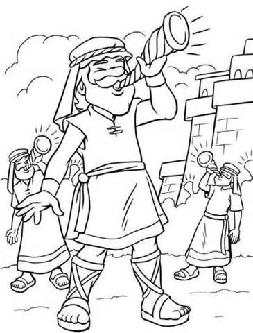 The Walls Of Jericho Coloring Page 365x480 The Walls Of Jericho Coloring Page