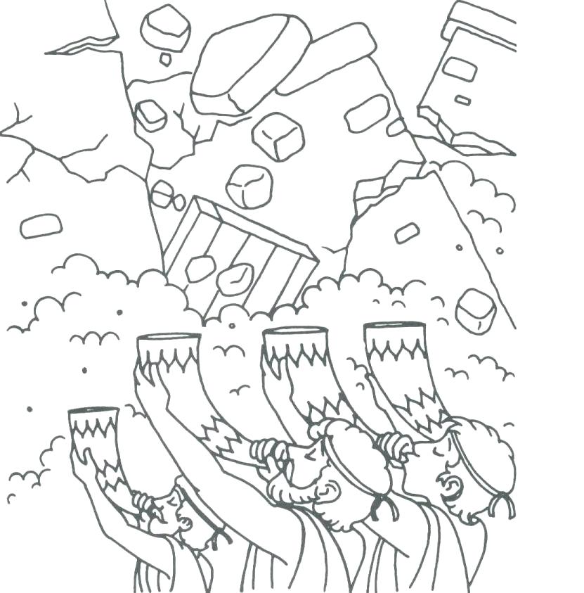 Joshua And Jericho Coloring Pages Joshua And The Battle Of Jericho 831x843 Joshua And Jericho Coloring Pages Joshua And The Battle Of Jericho