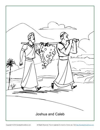 Joshua And Caleb Coloring Page 425x550 Joshua And Caleb Coloring Page