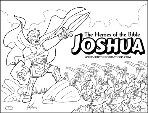 The Heroes Of The Bible Coloring Pages Joshua 500x384 The Heroes Of The Bible Coloring Pages Joshua