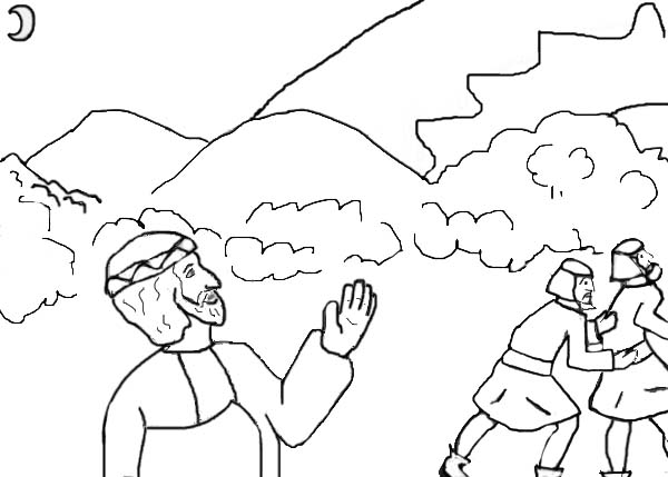 The Day The Sun Stood Still. Joshua Coloring Page Vbs 600x429 The Day The Sun Stood Still. Joshua Coloring Page Vbs