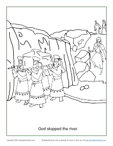 God Stopped The River Coloring 230x298 God Stopped The River Coloring