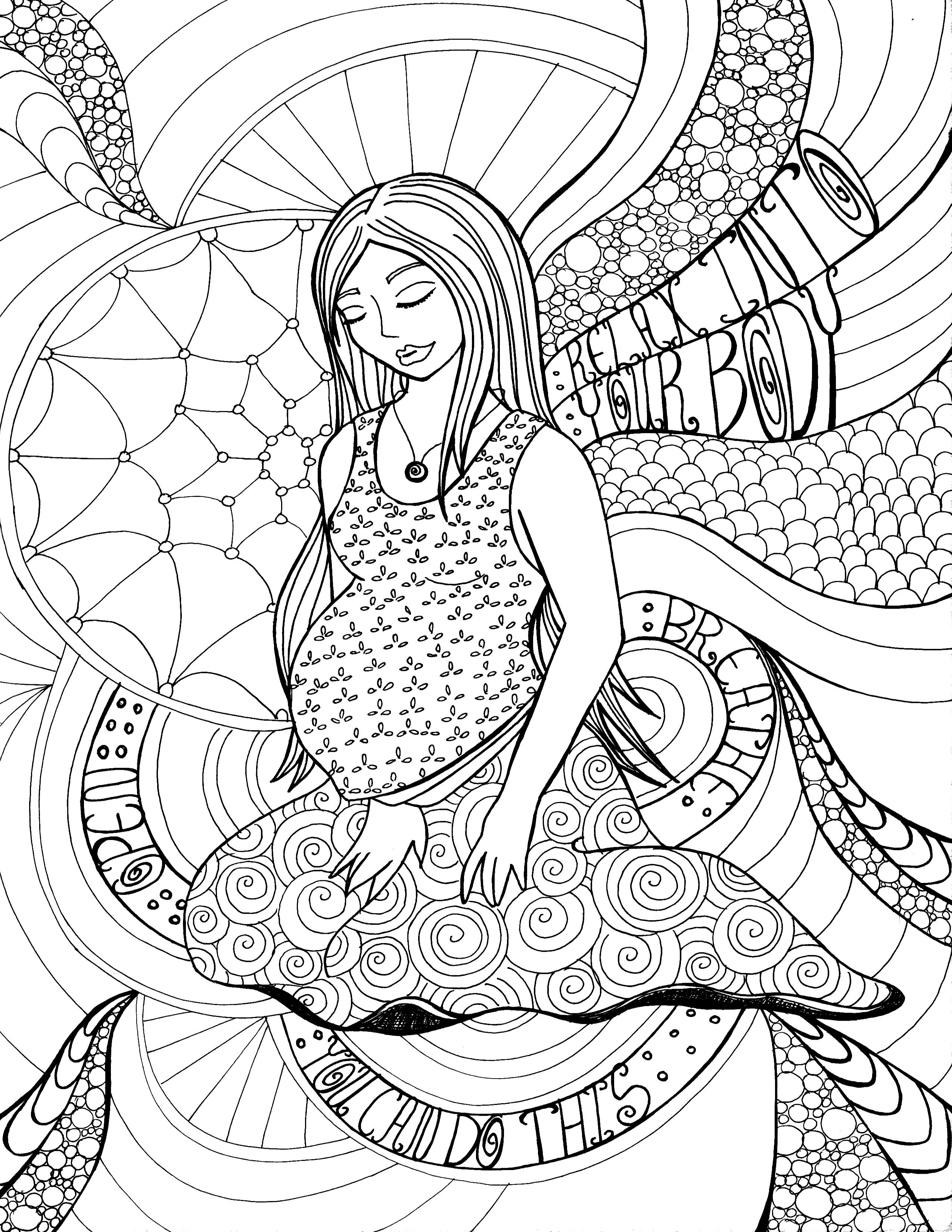 2550x3300 Blissful Belly Colouring Journal Colour And Write Your Way