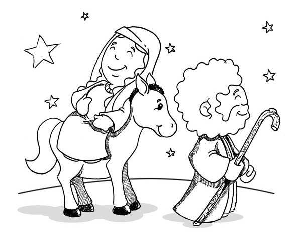 585x471 Mary And Joseph Coloring Pages. Saint Joseph Coloring Pages Joseph