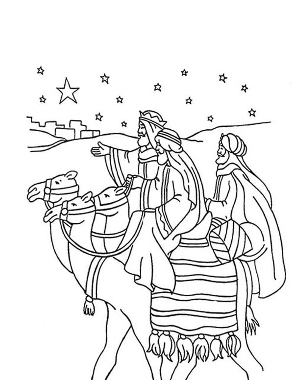 600x776 Three Kings Journey Coloring Pages Batch Coloring