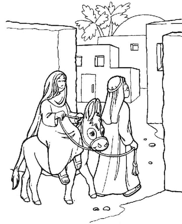 625x769 Jozef En Maria Zoeken Onderdak Kleurplaat Coloring Pages