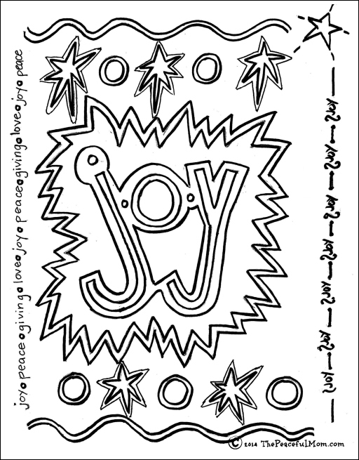 Joy Coloring Page Coloring Page Joy The Peaceful Mom Cheer 512x655 Joy Coloring Page Coloring Page Joy The Peaceful Mom Cheer