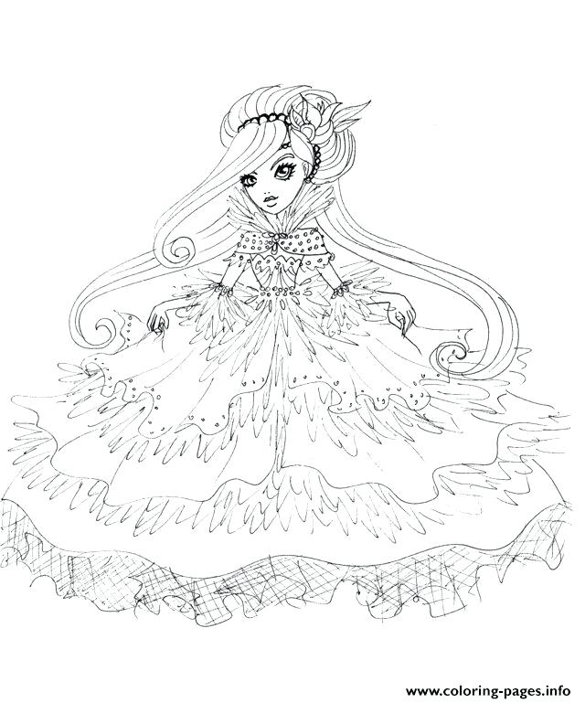 Duchessswan Ever After High Doll Coloring Pages Printable 640x769 Duchessswan Ever After High Doll Coloring Pages Printable