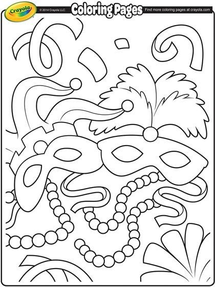 Mardi Gras Is In Full Swing With This Coloring Page! Free 420x560 Mardi Gras Is In Full Swing With This Coloring Page! Free