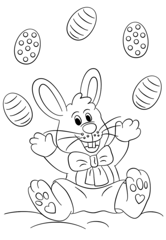Easter Bunny Juggling Eggs Coloring Page Easter Crafts 333x480 Easter Bunny Juggling Eggs Coloring Page Easter Crafts