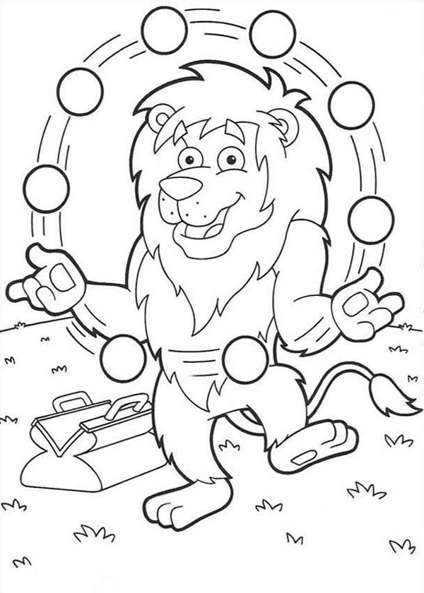 Lion Juggling With Many Ball Coloring Page Color Luna 600x840 Lion Juggling With Many Ball Coloring Page Color Luna