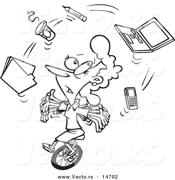 Vector Of Cartoon Businesswoman Juggling Office Items On 600x620 Vector Of Cartoon Businesswoman Juggling Office Items On