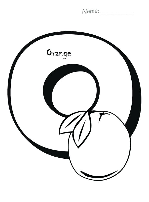 600x811 Orange Coloring Page Letter O Is For Orange Coloring Page Orange